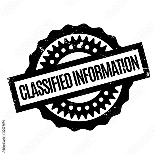 Classified Information rubber stamp. Grunge design with dust scratches. Effects can be easily removed for a clean, crisp look. Color is easily changed.