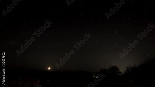 Moon setting over Lake Windermere (time-lapse 4)