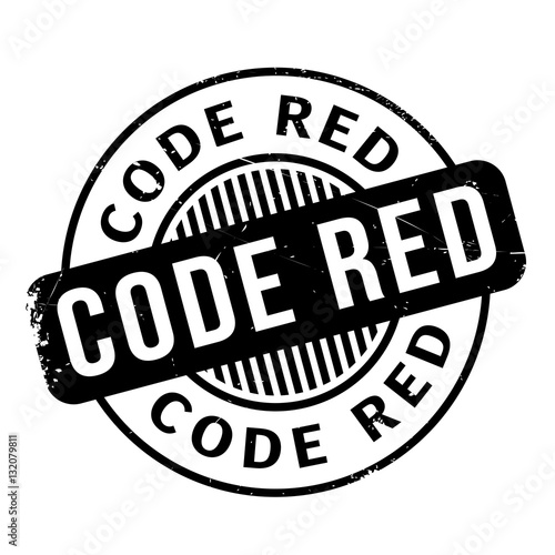 Code Red rubber stamp. Grunge design with dust scratches. Effects can be easily removed for a clean, crisp look. Color is easily changed.