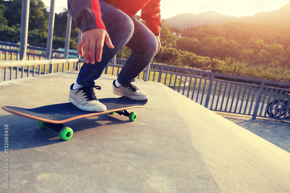 people legs practice skateboarding at skatepark people legs practice skateboarding at skatepark