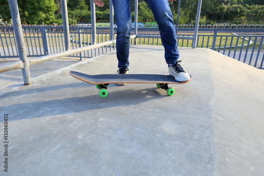 people legs practice skateboarding at skatepark people legs practice skateboarding at skatepark