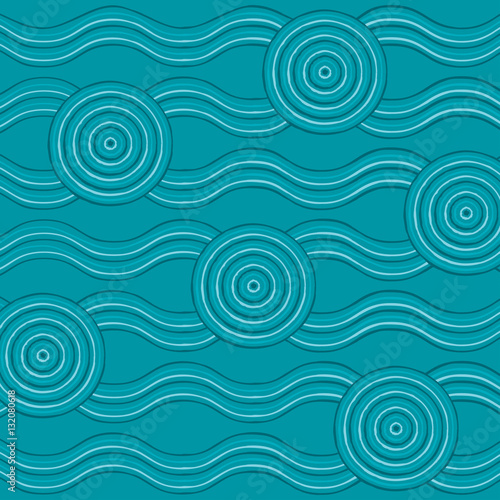 Abstract Aboriginal line painting in vector format.