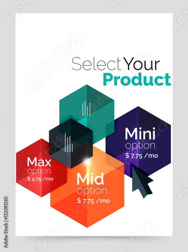 Business a4 brochure or flyer template with options