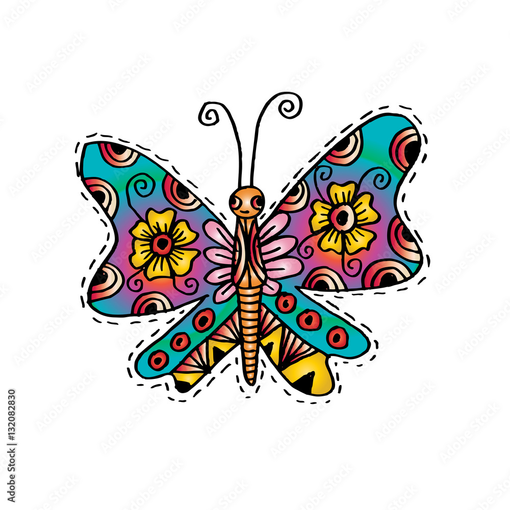Butterfly with decorative style Butterfly with decorative style