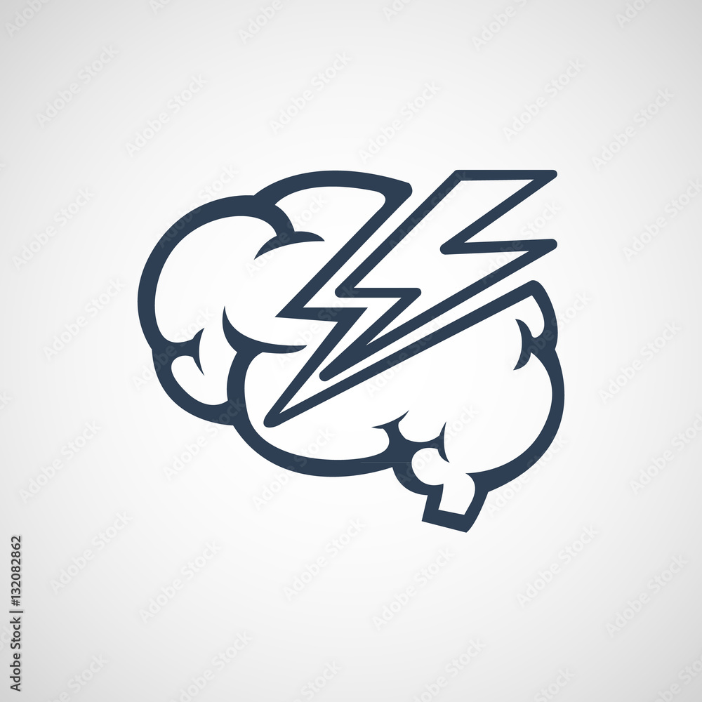 Fototapeta premium brain disease logo vector icon design