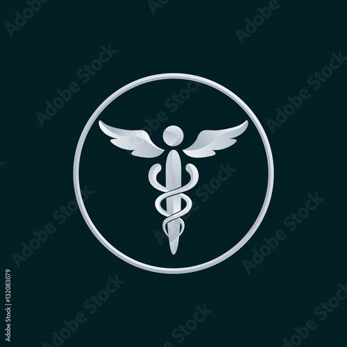 Medicine symbol logo vector icon design