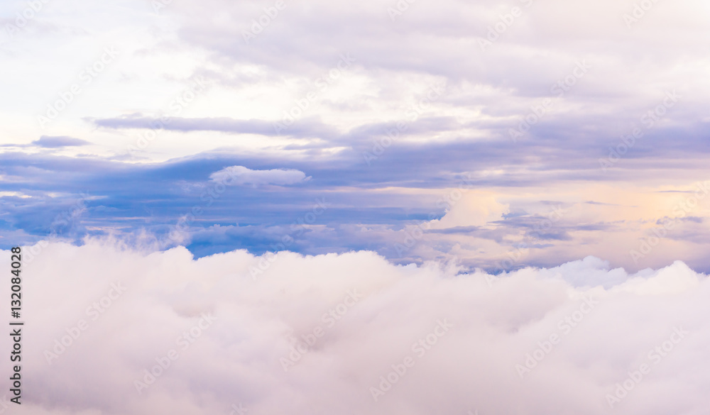 sky with clouds and sunshine