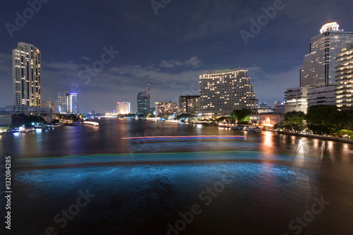 haopraya River View from Taksin Bridge  Bangkok  Thailand