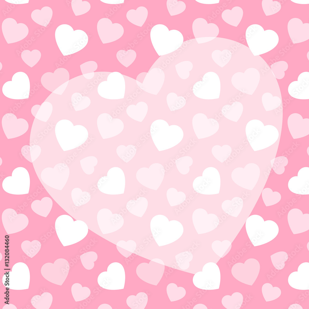 ピンクのハート柄 ハートのコピースペース 背景素材 バレンタイン 正方形 Stock Illustration Adobe Stock
