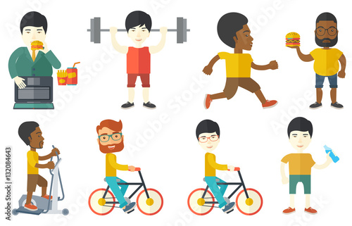 Vector set of sport characters.