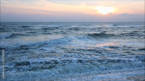 Sunrise at sea in the morning