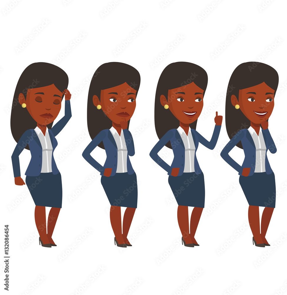 Businesswoman during business planning. Businesswoman during business planning.