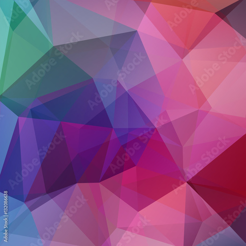 Background of geometric shapes. Colorful mosaic pattern. Vector EPS 10. Vector illustration. Purple, pink, blue, green colors.