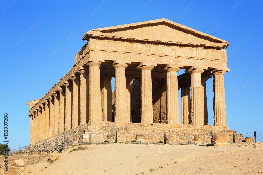 Temple of Concordia in the Valley of the Temples in Agrigento