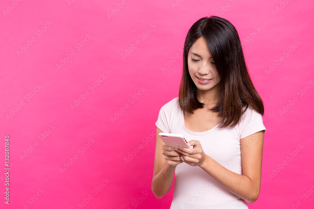 Asian woman use of mobile phone Asian woman use of mobile phone