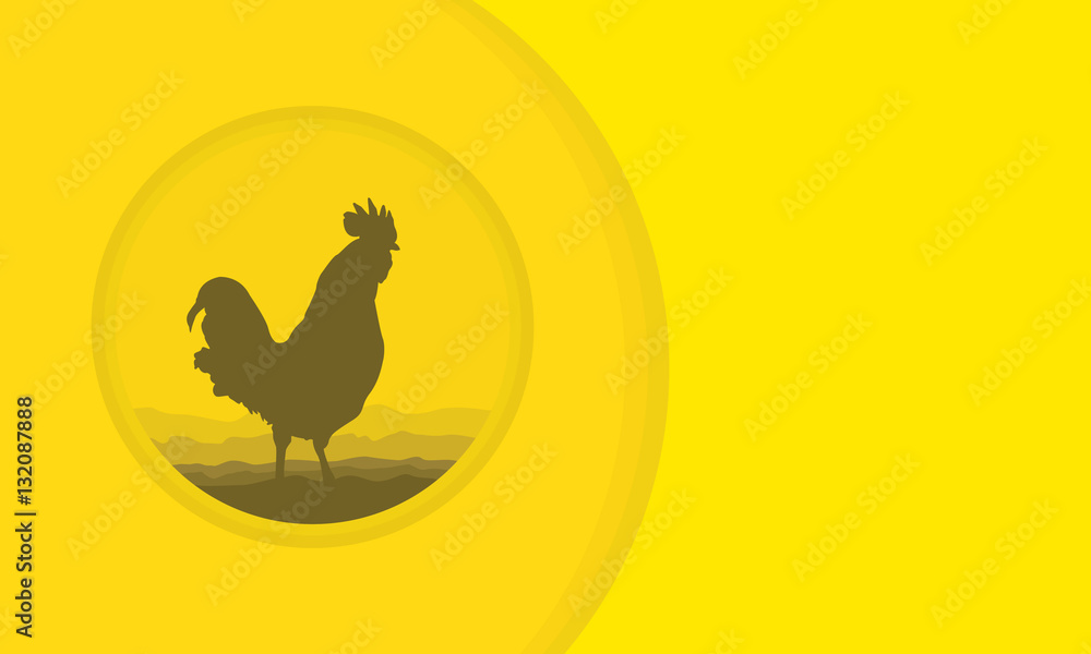 Vector art of rooster backgrounds Stock Vector | Adobe Stock