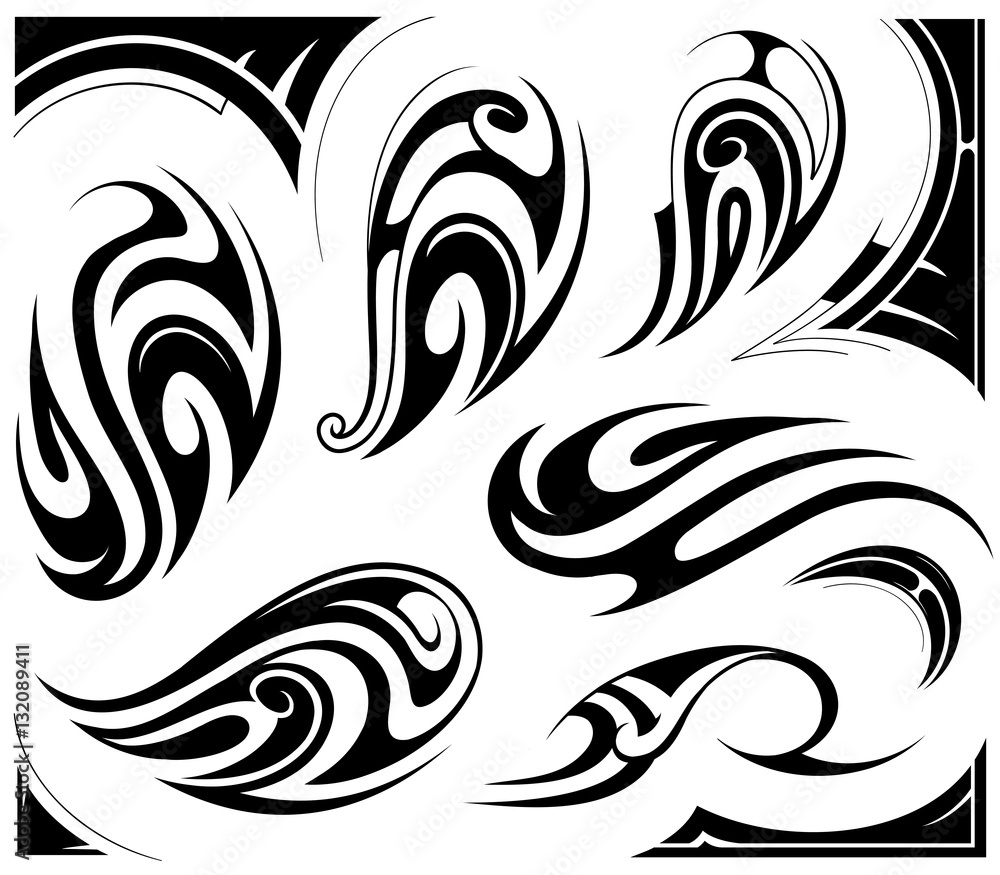 Tribal tattoo set Tribal tattoo set