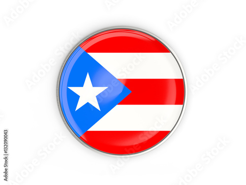 Flag of puerto rico, round icon with metal frame Free Download Flag of puerto rico, round icon with metal frame - GFXLoad
