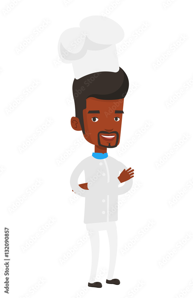 Confident male chief cooker with arms crossed. Confident male chief cooker with arms crossed.
