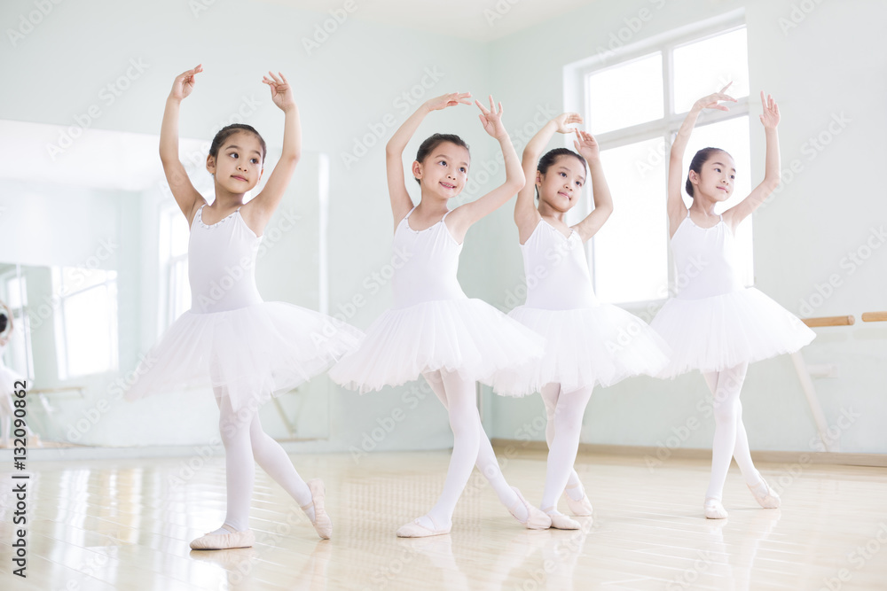 Little girls practicing ballet Little girls practicing ballet