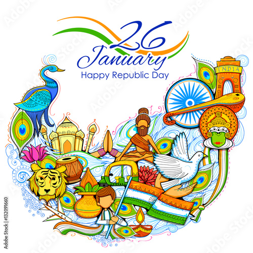 India background showing its incredible culture and diversity with monument, festival