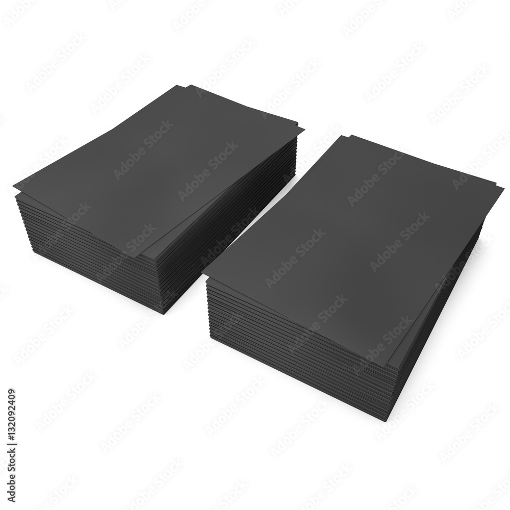 stack-of-black-business-cards-3d-render-isolated-on-white-background