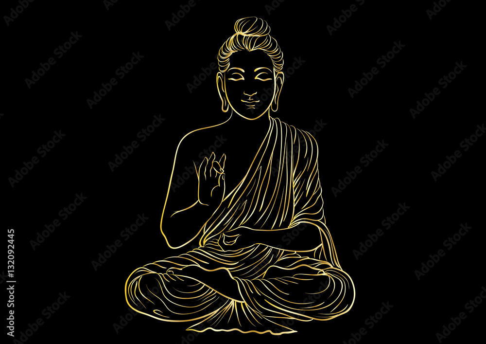 Black Buddha silhouette 689812 Vector Art at Vecteezy-saigonsouth.com.vn
