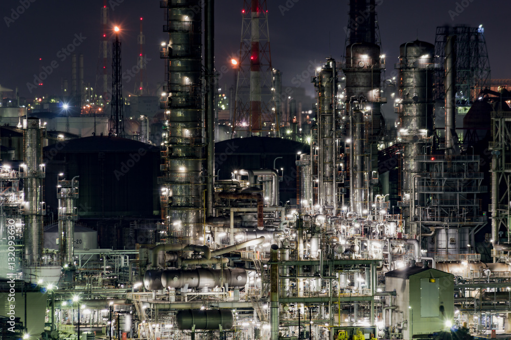 倉敷の工場夜景 倉敷の工場夜景