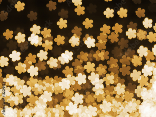 blurred flower bokeh abstract gold color