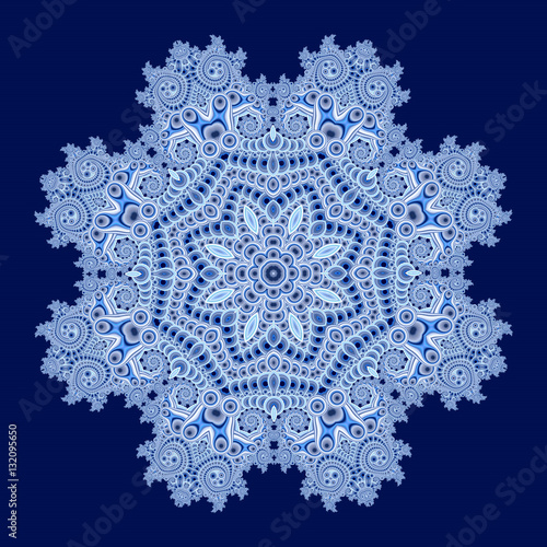 Fabulous openwork pattern in the form of snowflakes or lace napk photo