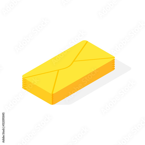 Mail isometric icon vector.