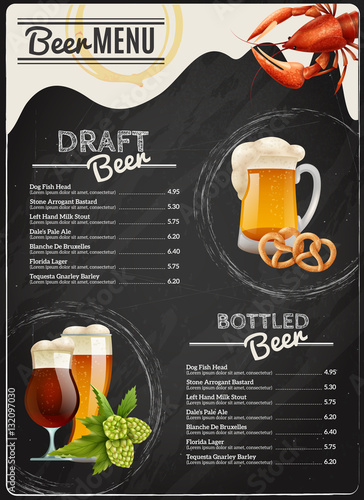 Beer Chalkboard Menu