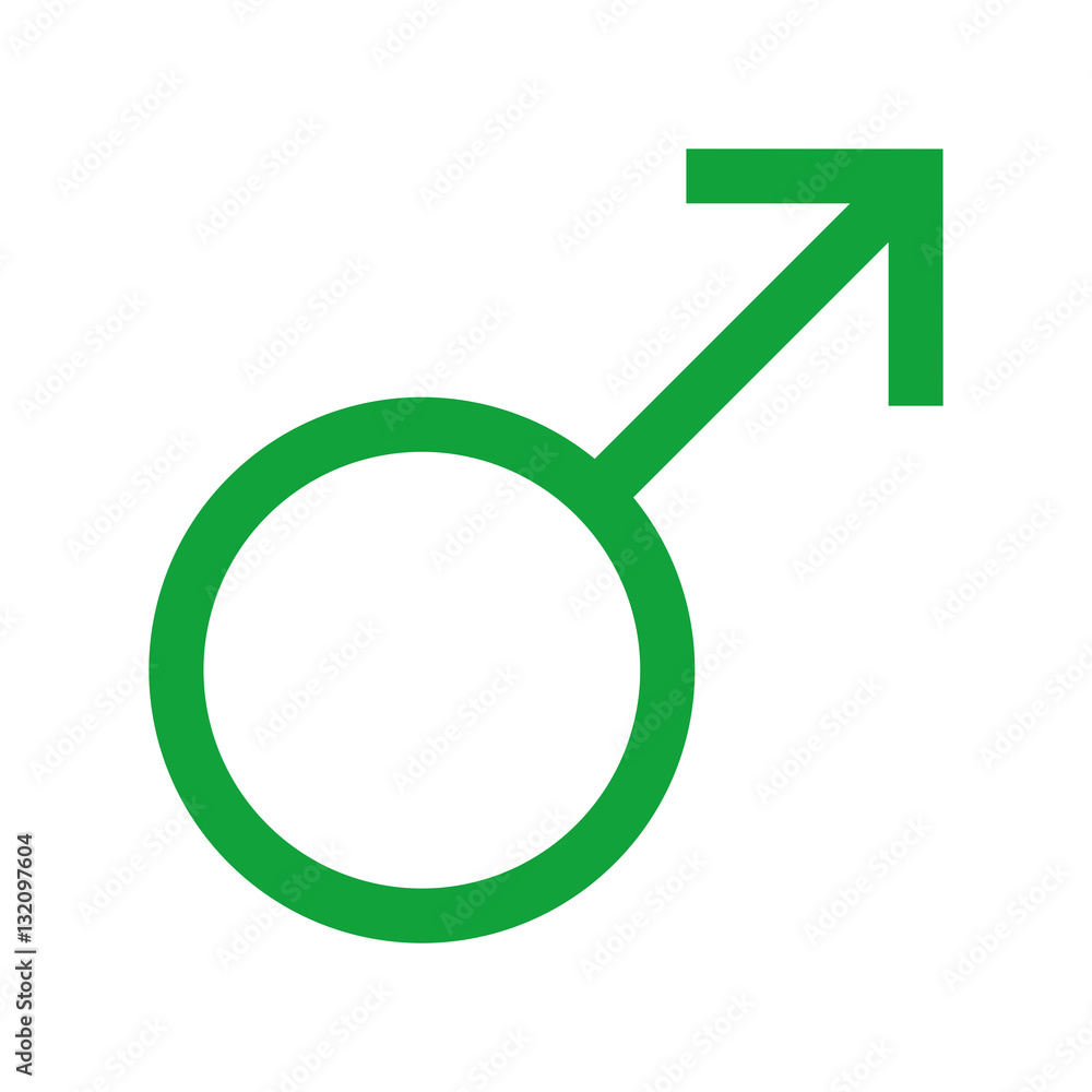 Male symbol icon - glyph style - Green Male symbol icon - glyph style - Green