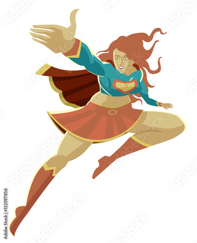 powerful flying girl superhero heroin photo