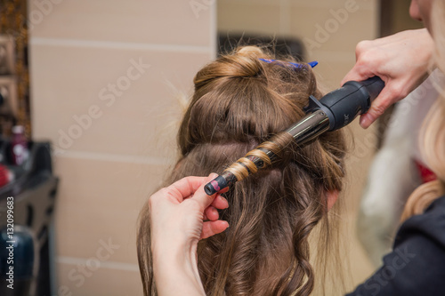 Hairstyle in beauty salon