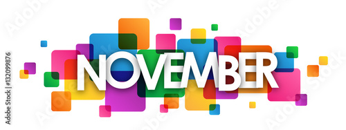 "NOVEMBER" Vector Letters Icon