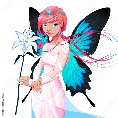 Portrait of a young fairy w...