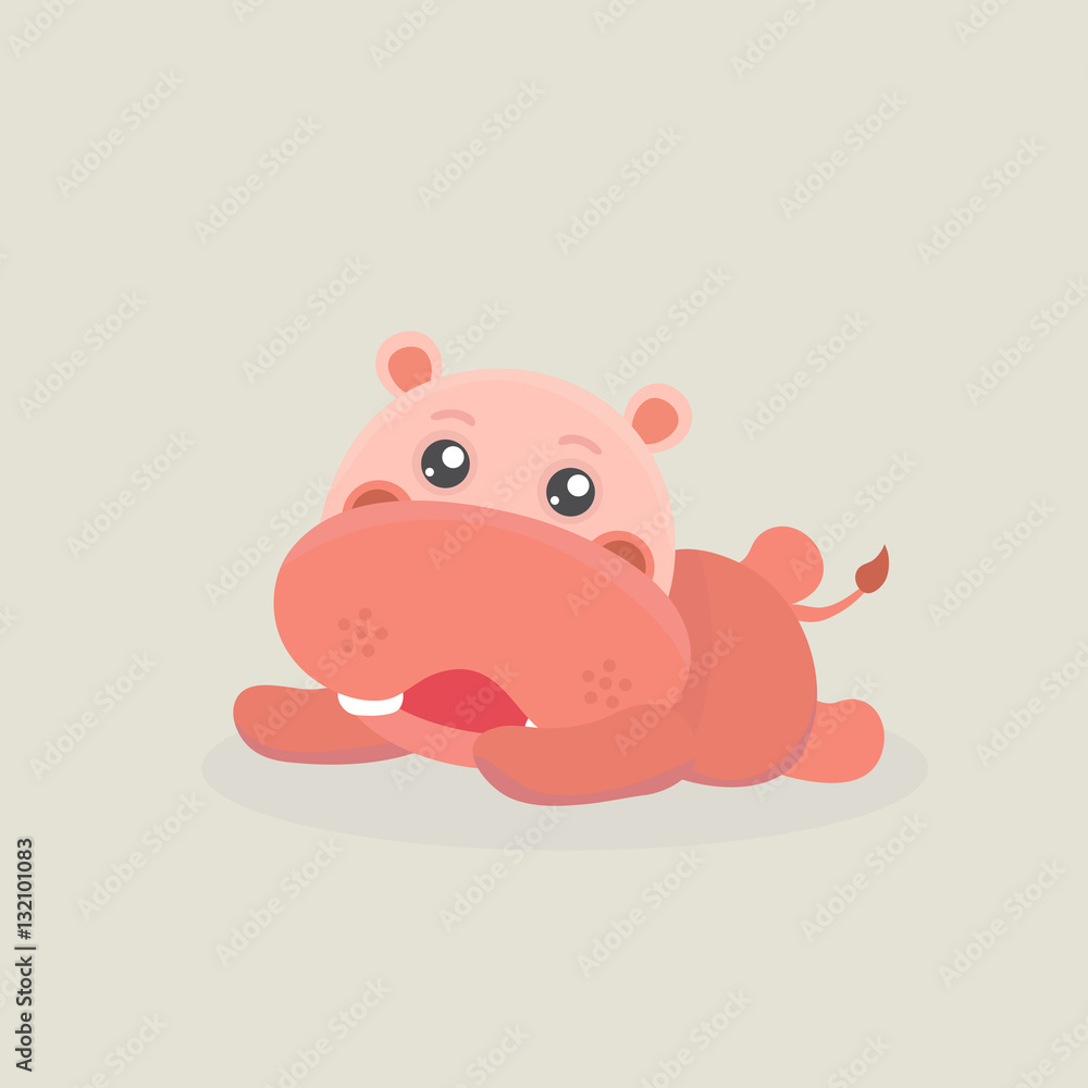 Cute funny hippo. Cute funny hippo.