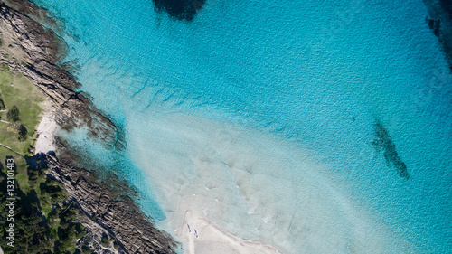 Aerial view of the sea, Sardinia, Italy photo