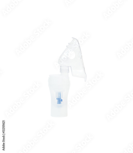 Compressor nebulizer mask isolated on white background