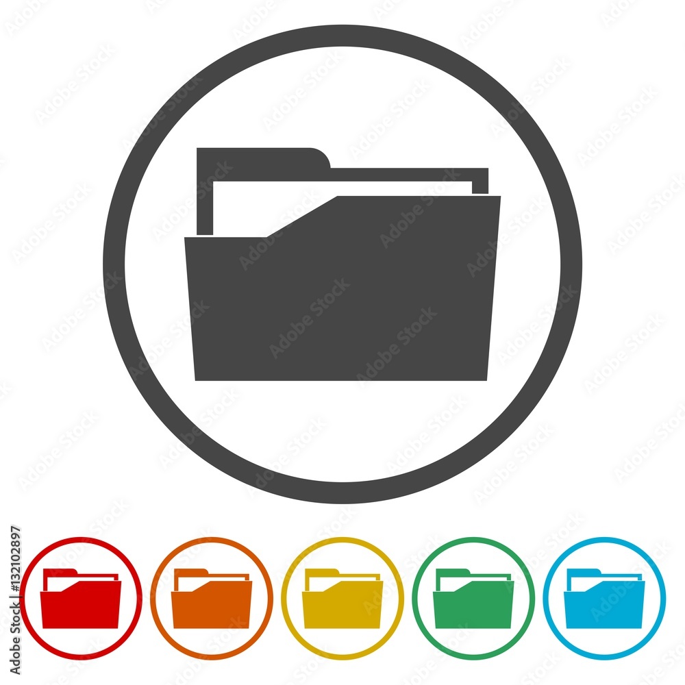 Folder Vector illustration, Document folder sign Folder Vector illustration, Document folder sign