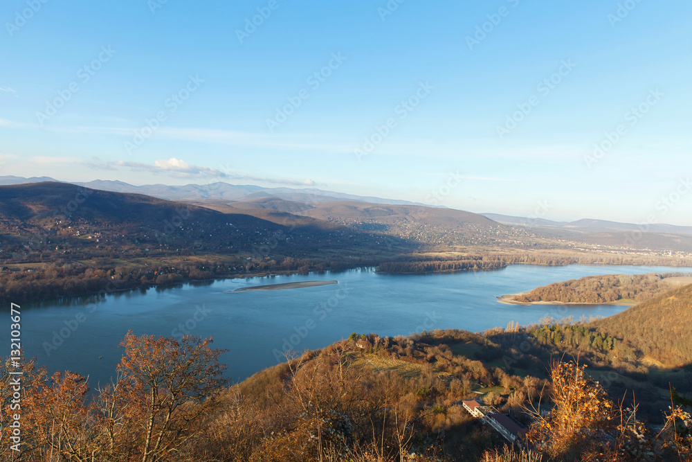 Beautiful panorama in Visegrad, Hungary