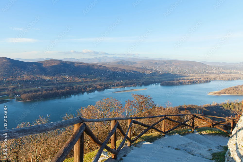 Fototapeta premium Beautiful panorama in Visegrad, Hungary
