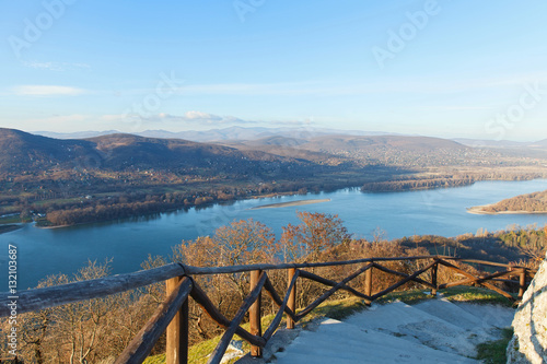 Fototapeta Naklejka Na Ścianę i Meble -  Beautiful panorama in Visegrad, Hungary