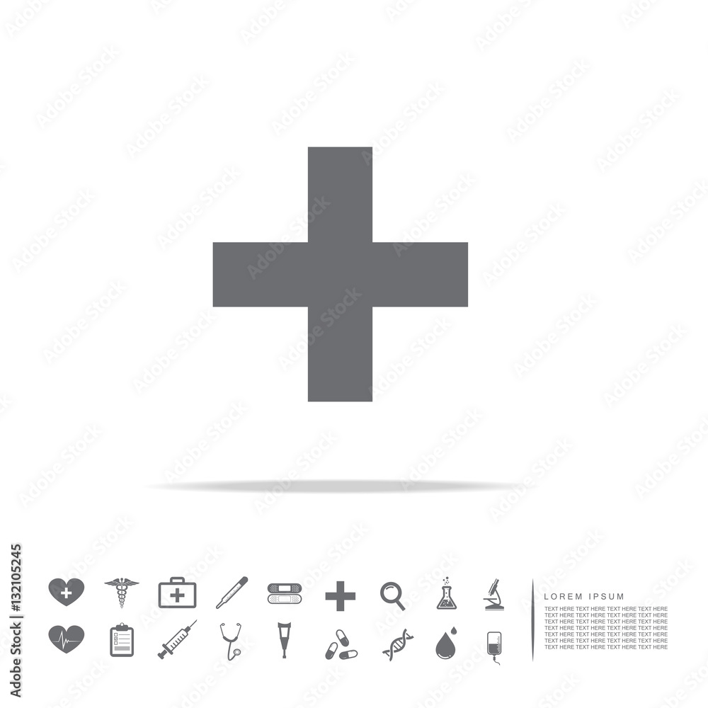 Fototapeta premium medical cross healthcare icon