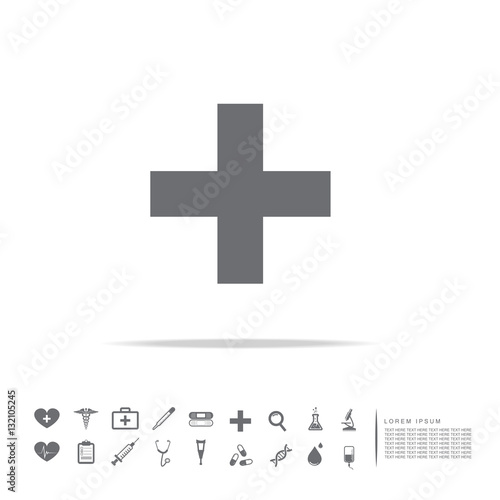 medical cross healthcare icon