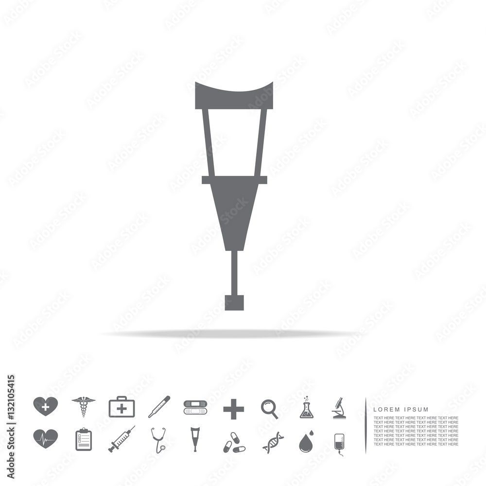 crutches icon crutches icon