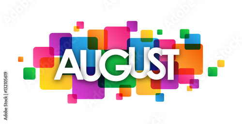 "AUGUST" Vector Letters Icon