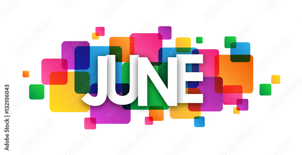"JUNE" Vector Letters Icon