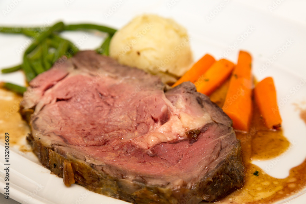 Prime Rib with Carrots Potatoes and Green Beans Prime Rib with Carrots Potatoes and Green Beans